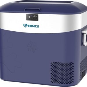 [Celebración en la tienda, venta limitada]BINGI Nevera Portátil Eléctrica 22L,Nevera y Congelador Compresor Portátil,Refrigerador de Coche 12V/24V,mini frigorífico CA 220v Para Hogar,Conducción,Camping,Viajes,Barco,-18ºC a +10ºC